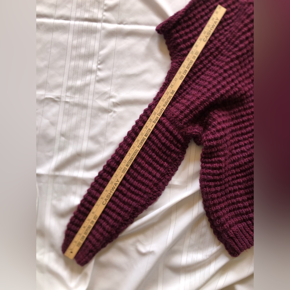 Ribbed Hand Knit Mock Neck Sweater - Picture 4 of 8